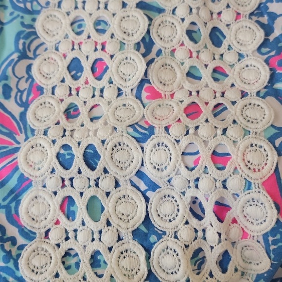 🍭Lilly Pulitzer 🍭 My Fans Blue Shift Dress 10 NWT - Picture 4 of 7